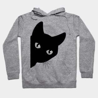 Spying Black Cat Hoodie